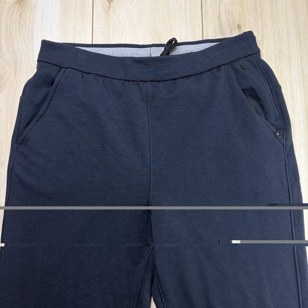 Ministry of Supply Jogger Pant Mens Medium Black Merino Wool Blend Athleisure - Picture 3 of 10
